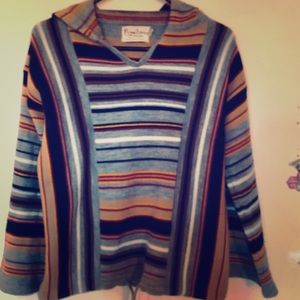 Vintage Kimlon Pullover Hooded Bell Sleeve Sweater